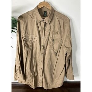 Ralph Lauren Sport Fly Fishing Dry Goods Maine Button Up Mens Size 3XL